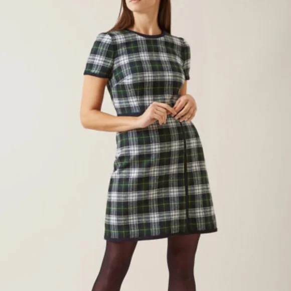 green emerald velvet dress Womens Hobbs green midi dress with tie waist size small  thestylingbank